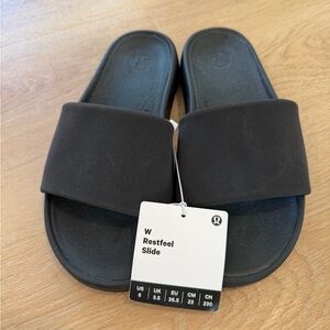 Lululemon Athletica Black Slide Sandals